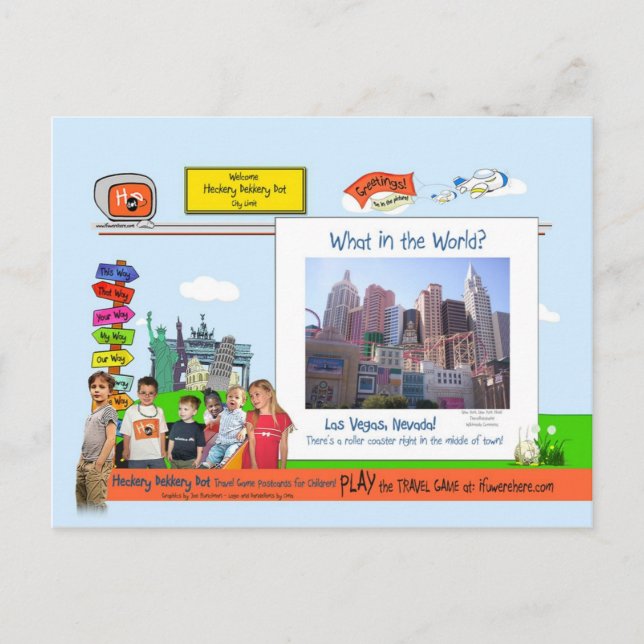 Postal ¿Qué hay en el mundo? ¡Las Vegas! (Anverso)