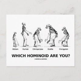 Postal ¿Qué Hominoide Eres? (Esqueletos de Hominid)