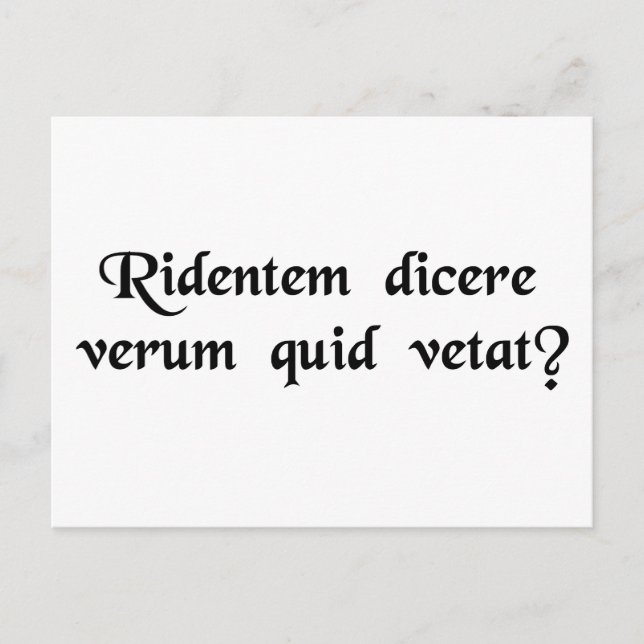 Postal ¿Qué impide que un hombre que ríe diga la verdad (Anverso)