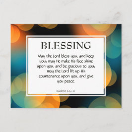 Postal QUE JEHOVAH TE BENDIGA | Verso de la Biblia Cristi