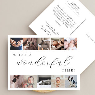 Postal Qué momento maravilloso Recién nacido mínimo de fo