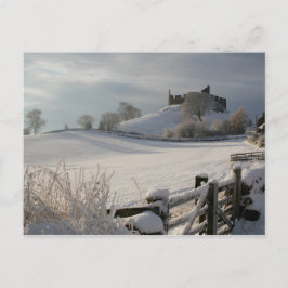 Postal que muestra el Castillo Hume en invierno
