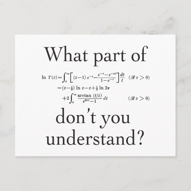 Postal Qué parte de... (Anverso)