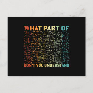 Postal Qué parte de la matemática