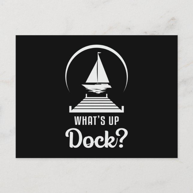 Postal Qué pasa con el barco de vela Dock (Anverso)