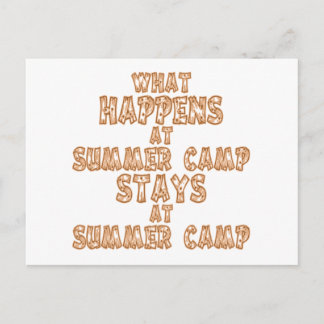 Postal Qué pasa en el campamento de verano