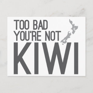 Postal Qué pena que no seas KIWI (NUEVA ZELANDIA)