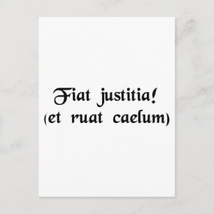 Postal Que se haga justicia. (aunque el cielo cae)