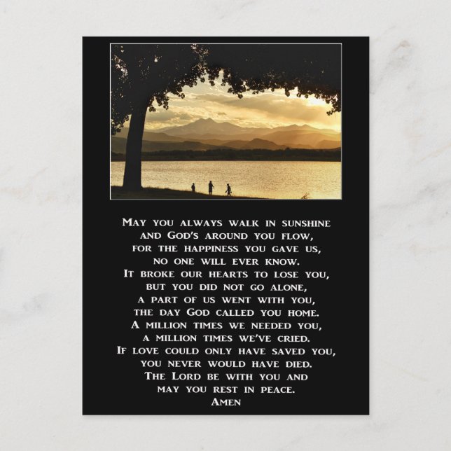 Postal Que Siempre Camines En La Oración Sunshine (Anverso)