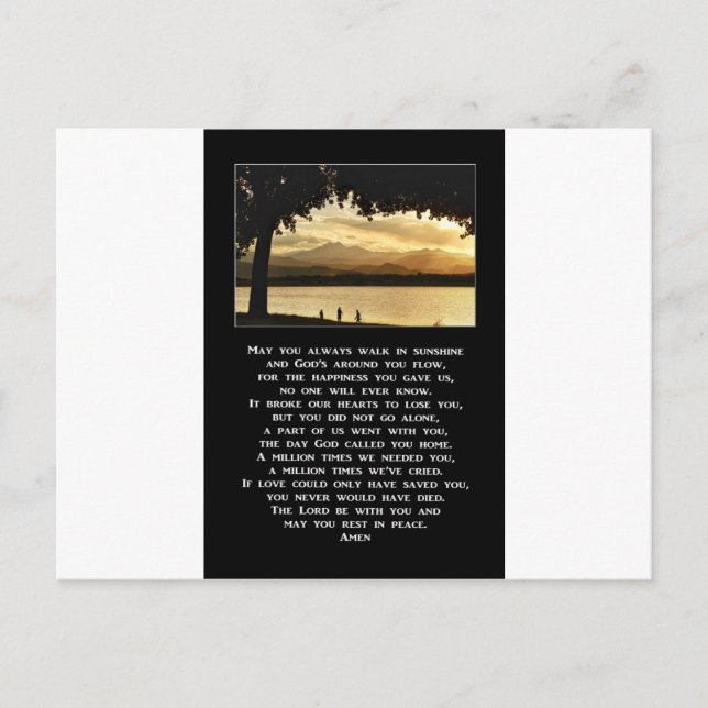 Postal Que Siempre Camines En La Oración Sunshine (Anverso)