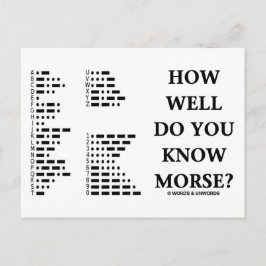 Postal ¿Qué Tan Bien Conoce A Morse? (Código Intl Morse)