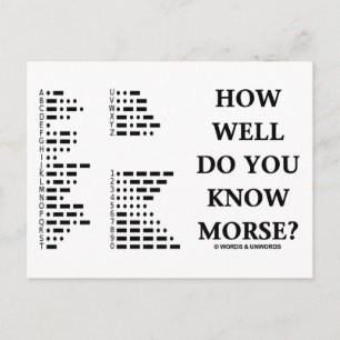 Postal ¿Qué Tan Bien Conoce A Morse? (Código Intl Morse)
