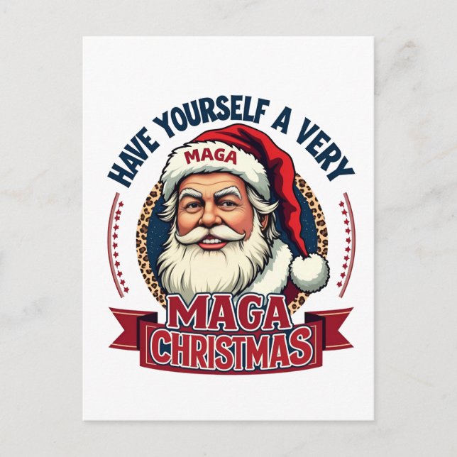 Postal Que te tengas un Navidad muy maga que Trump ganó (Anverso)