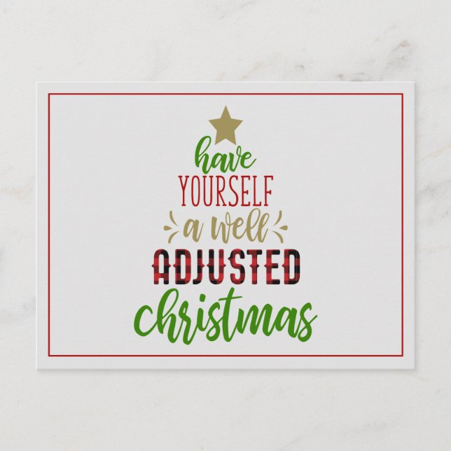Postal Que tengas Navidades bien adaptados (Anverso)