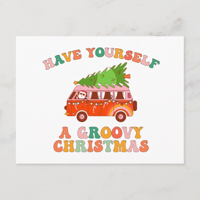 Postal Que Tengas Navidades Groovy (Anverso)