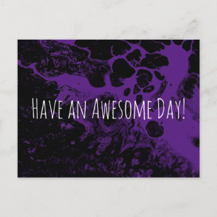 Postal ¡Que tengas un día increíble! Black Marble sobre f