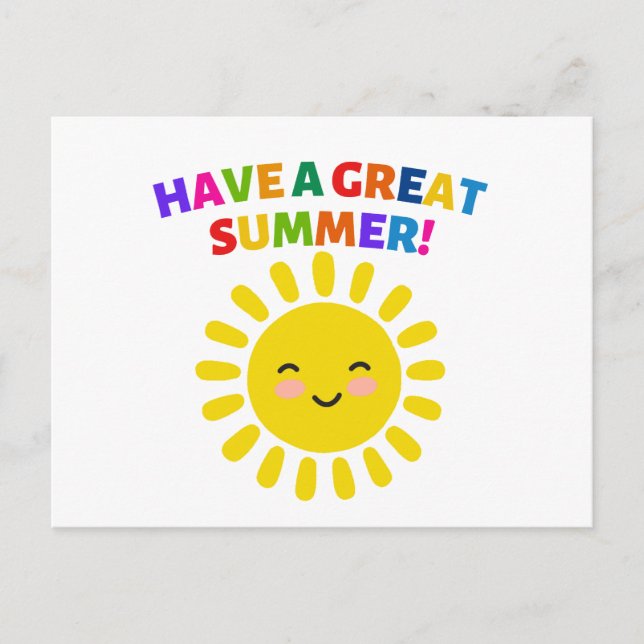 Postal Que tengas un gran verano (Anverso)