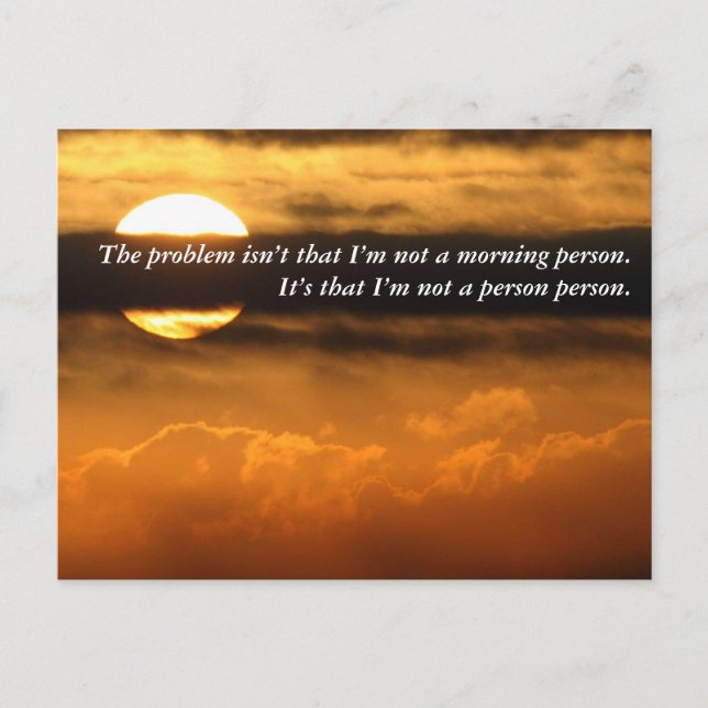 Postal ¿Qué tiene de bueno verte esta mañana? (Anverso)