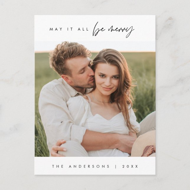 Postal Que todo sea dulce, foto de familia de Navidades (Anverso)