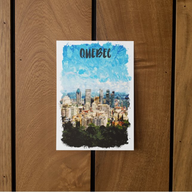 Postal Quebec Canada Cityscape (quebec canada cityscape postcard)