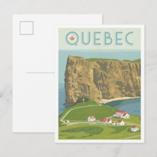 Postal Quebec Canadá Viajes Antiguos 
