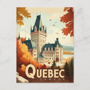 Postal Quebec, Canadá Viajes por Vintage
