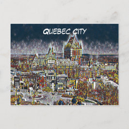 POSTAL QUEBEC CITY CANADÁ COMO ARTE POP