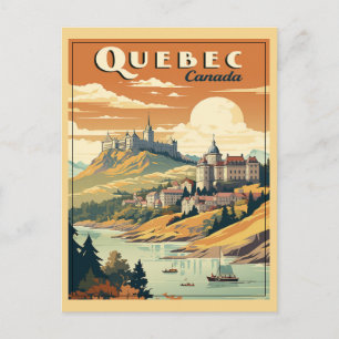 Postal Quebec, retro de Canadá