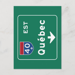 Postal Quebec, Rótulo vial de Canadá