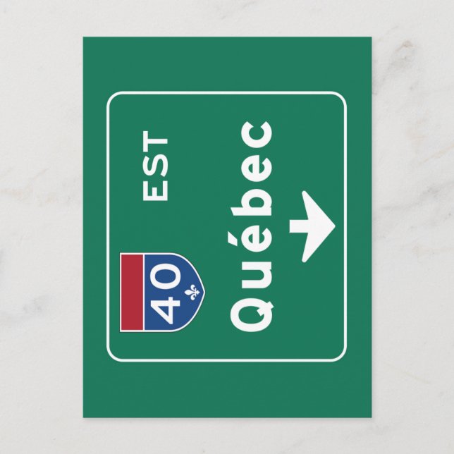 Postal Quebec, Rótulo vial de Canadá (Anverso)
