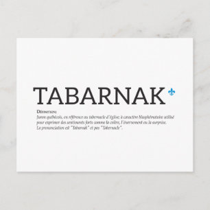 Postal Québec Tabarnak Juron Joual Humor Français