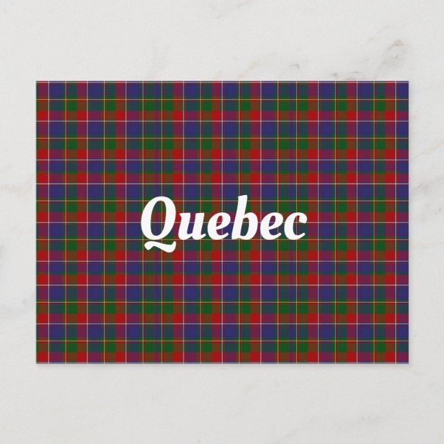 Postal Quebec Tartan Plaid (Anverso)