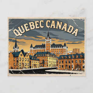 Postal Quebec vintage, Canadá