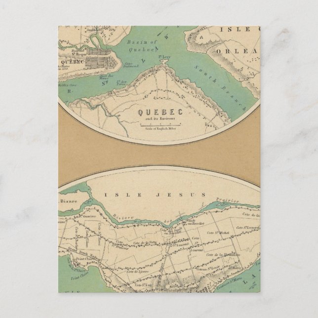 Postal Quebec y sus entornos (Anverso)