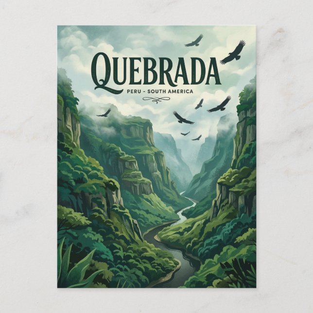 Postal Quebrada de los Cuervos (Anverso)