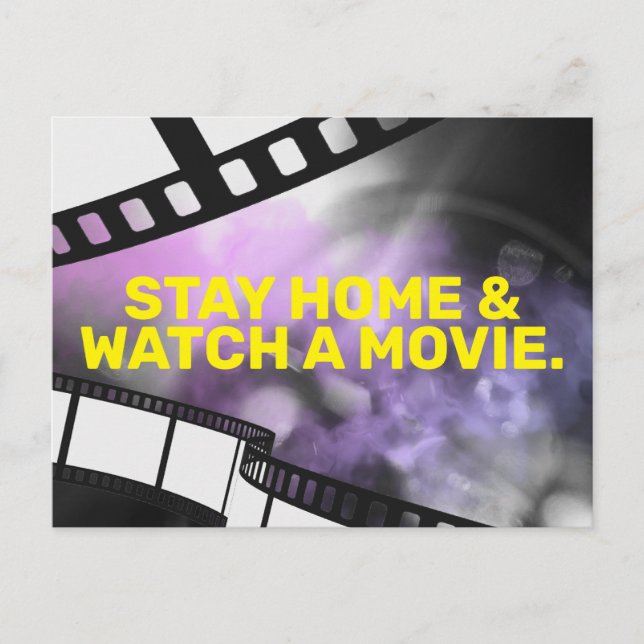 POSTAL QUÉDATE EN CASA Y OBSERVA UNA PELÍCULA (Anverso)