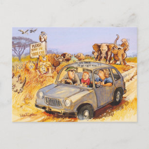 Postal ¡Quédate en tu auto!