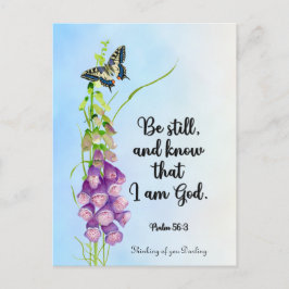 Postal Quédate quieto, y sé que soy Dios. Salmo 56:3