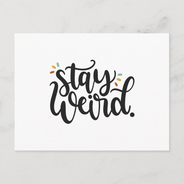 Postal Quédate Raro (Anverso)