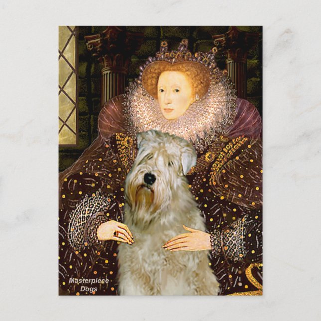 Postal Queen Elizabeth I - Wheaten Terrier (Anverso)