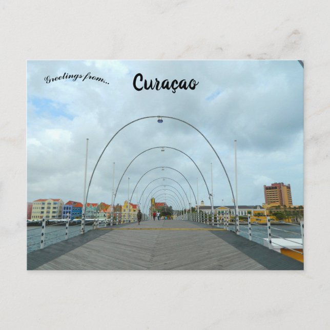 Postal Queen Emma Bridge Willemstad Curaçao (Anverso)