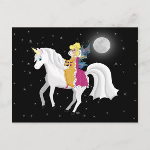 Postal Queen Faery y Unicorn
