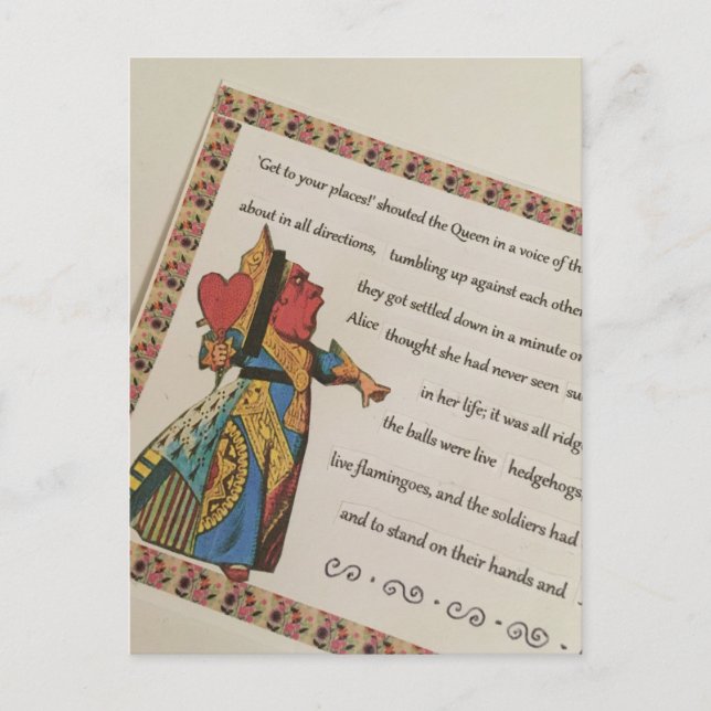 Postal Queen of Hearts Postcard (Anverso)