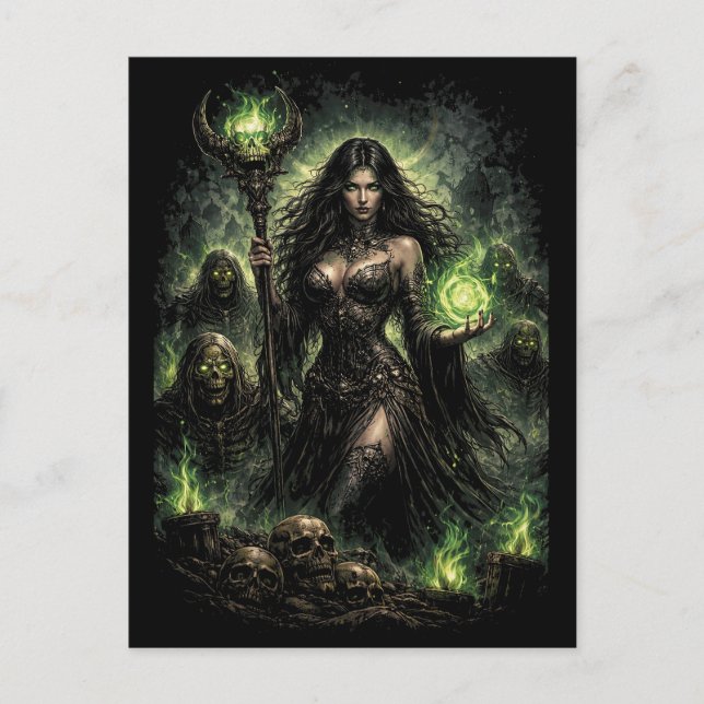 Postal Queen of the Green Flame (Anverso)