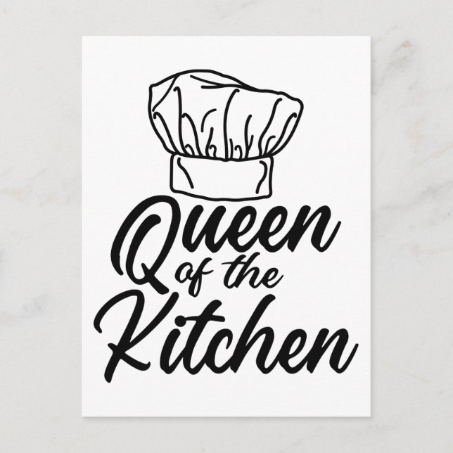 Postal Queen Of The Kitchen Cooking Lover Funny Chef (Anverso)