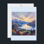 Postal Queenstown - Nueva Zelanda - Lago Wakatipu Sunset<br><div class="desc">Queenstown Nueva Zelanda - Lago Wakatipu Sunset - Grandes vibraciones</div>