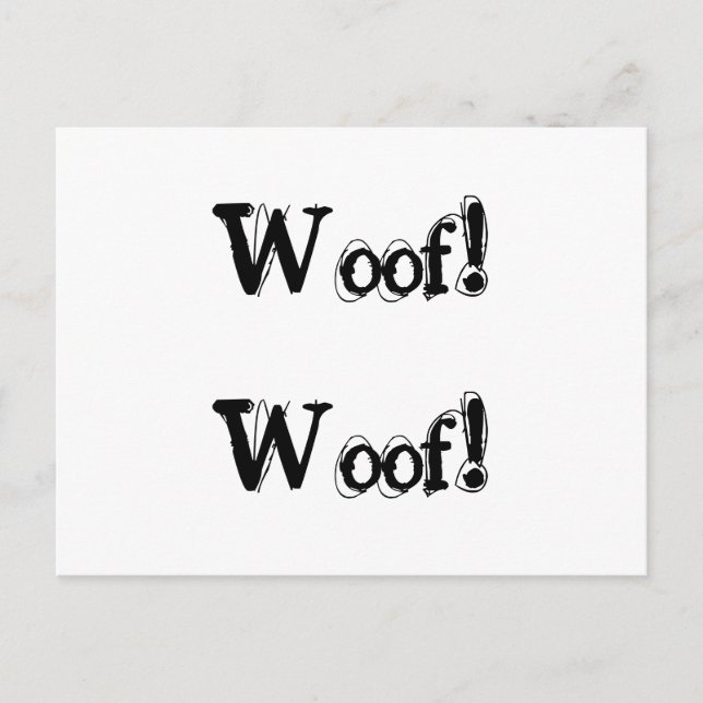 Postal Queja sobre el ladrido de perros (Anverso)