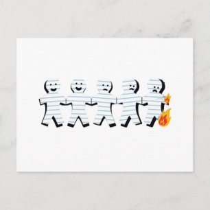 Postal Quema de personas de papel