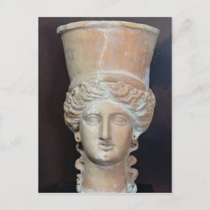 Postal Quemador de incienso de la cabeza de una mujer