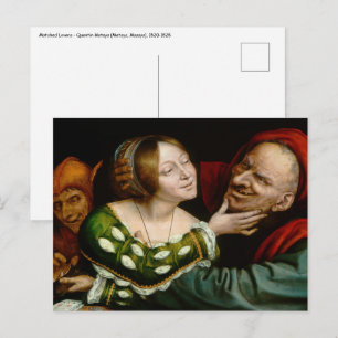 Postal Quentin Matsys - Amantes emparejados